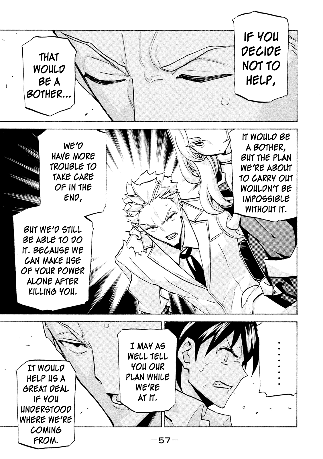 Sentou Hakai Gakuen Dangerosu Chapter 38 page 13 - Chapter 38: Trinity