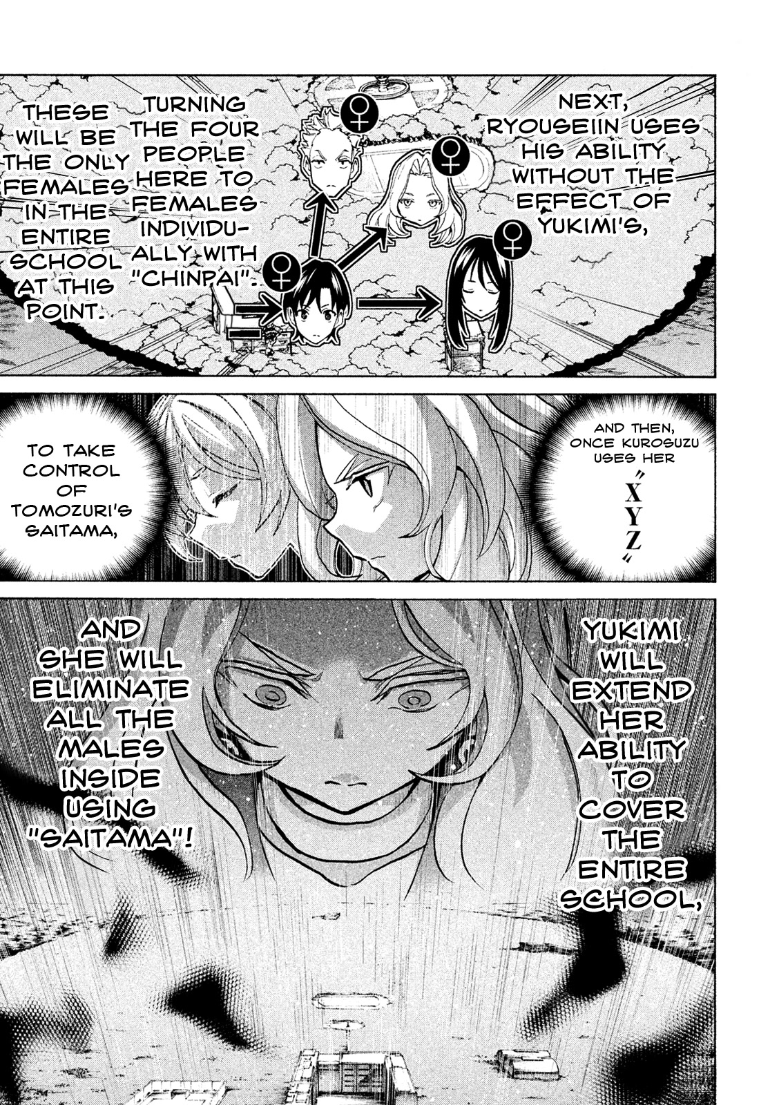 Sentou Hakai Gakuen Dangerosu Chapter 38 page 19 - Chapter 38: Trinity