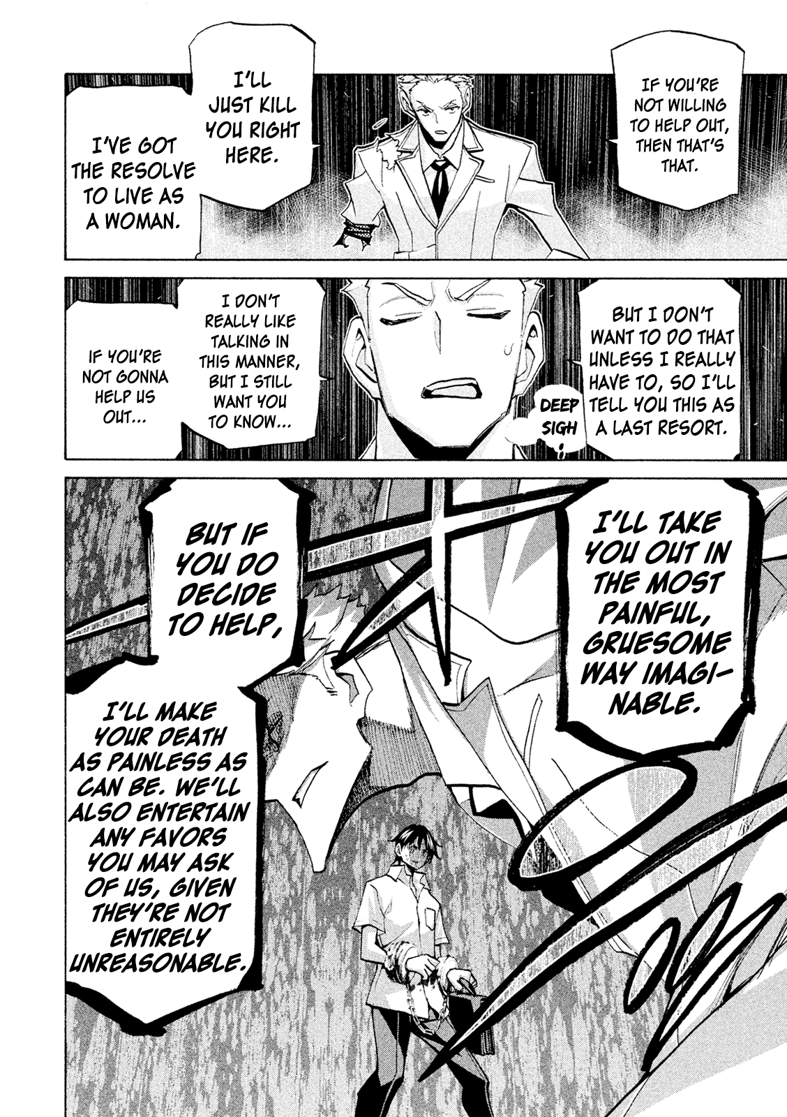 Sentou Hakai Gakuen Dangerosu Chapter 38 page 22 - Chapter 38: Trinity