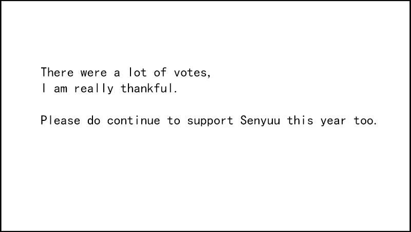 Senyuu. Chapter 2.57-5 page 53 - Vol.02 Chapter 57.5: Extra: Senyuu Second Popularity Poll