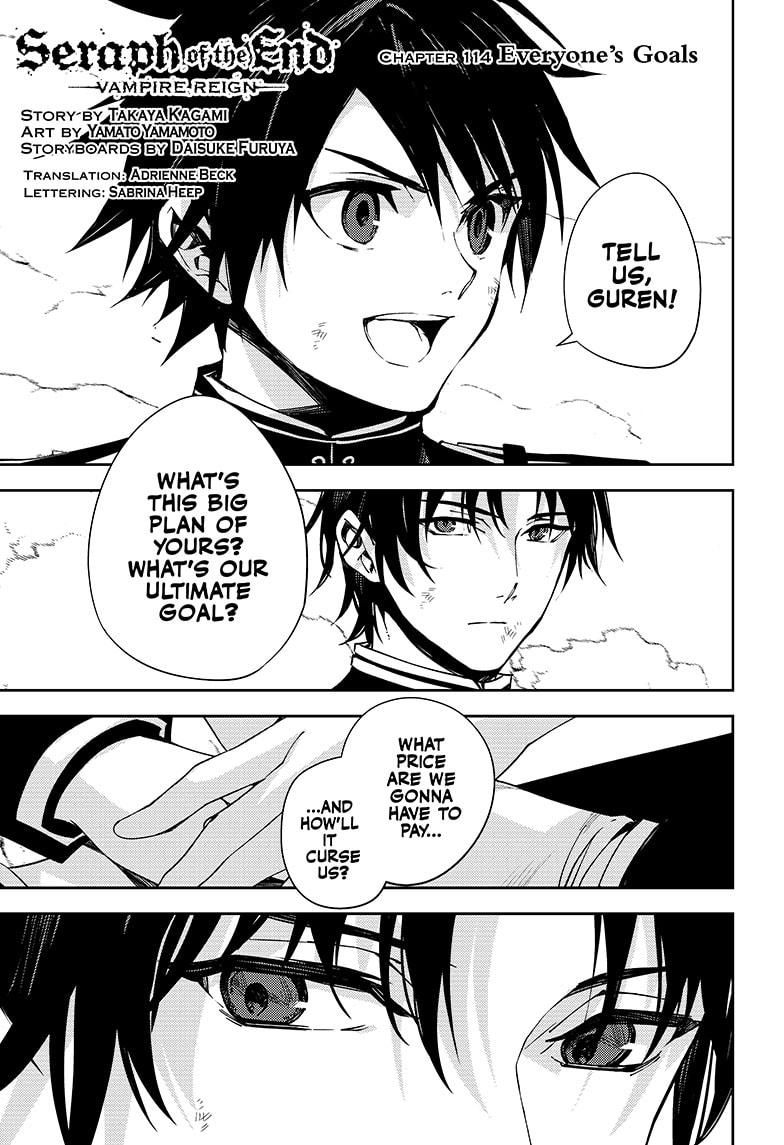 Seraph of the End Chapter 114 page 1 - Chapter 114