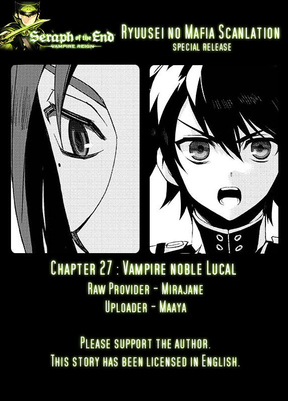 Seraph of the End Chapter 27 page 1 - Chapter 27: Vampire Noble Lucal