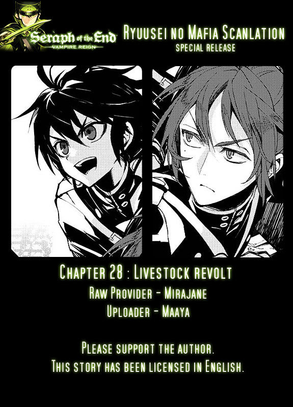 Seraph of the End Chapter 28 page 1 - Chapter 28: Livestock Revolt