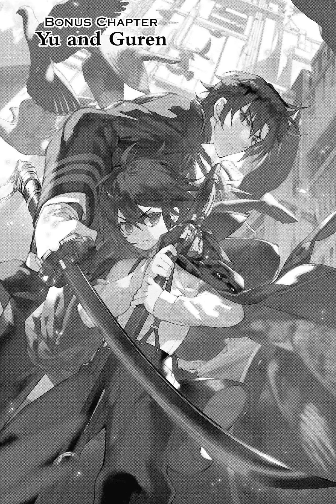 Seraph of the End Chapter 34.5 page 1 - Vol.9 Bonus Chapter: Yu and Guren