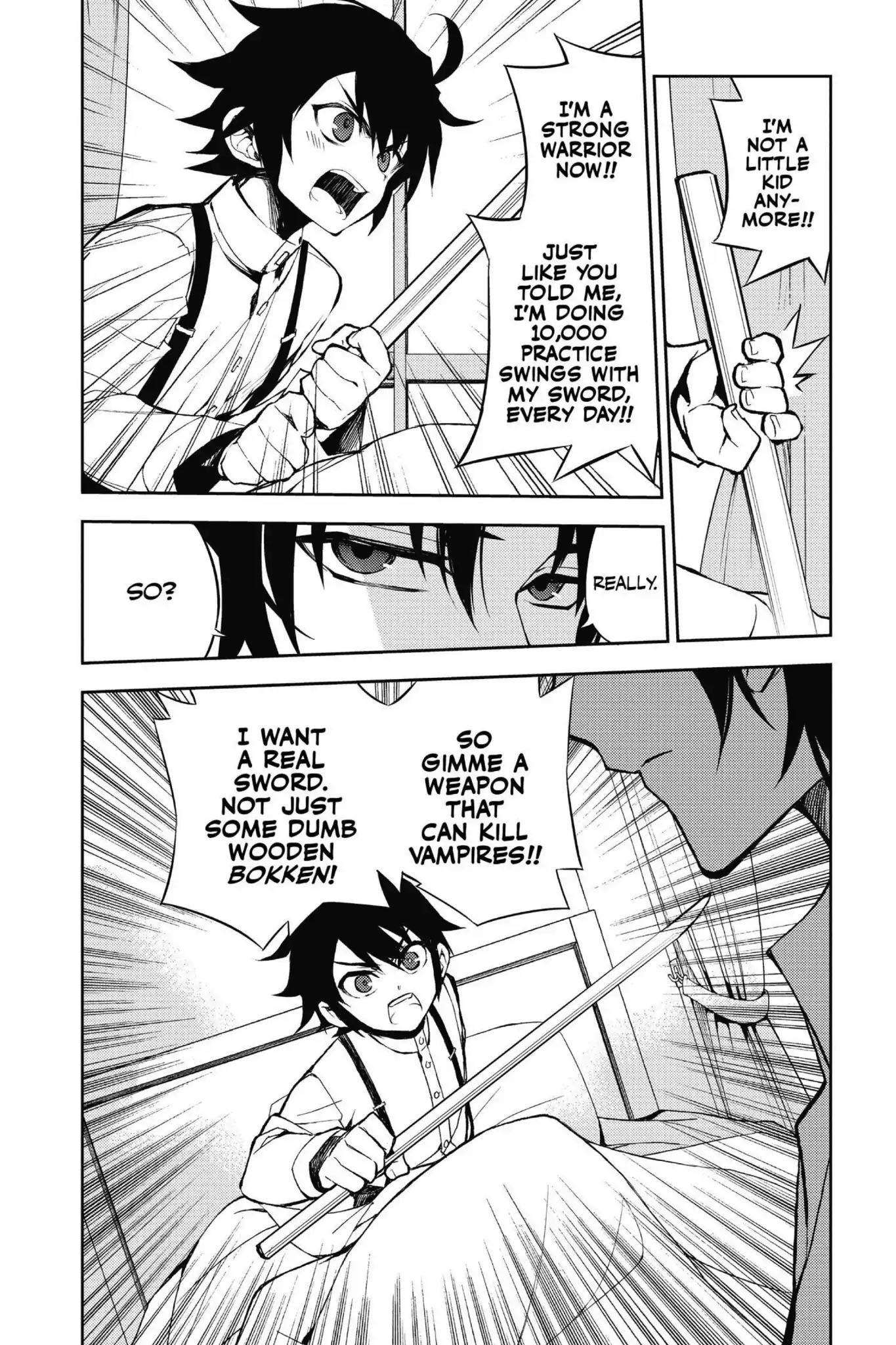 Seraph of the End Chapter 34.5 page 12 - Vol.9 Bonus Chapter: Yu and Guren