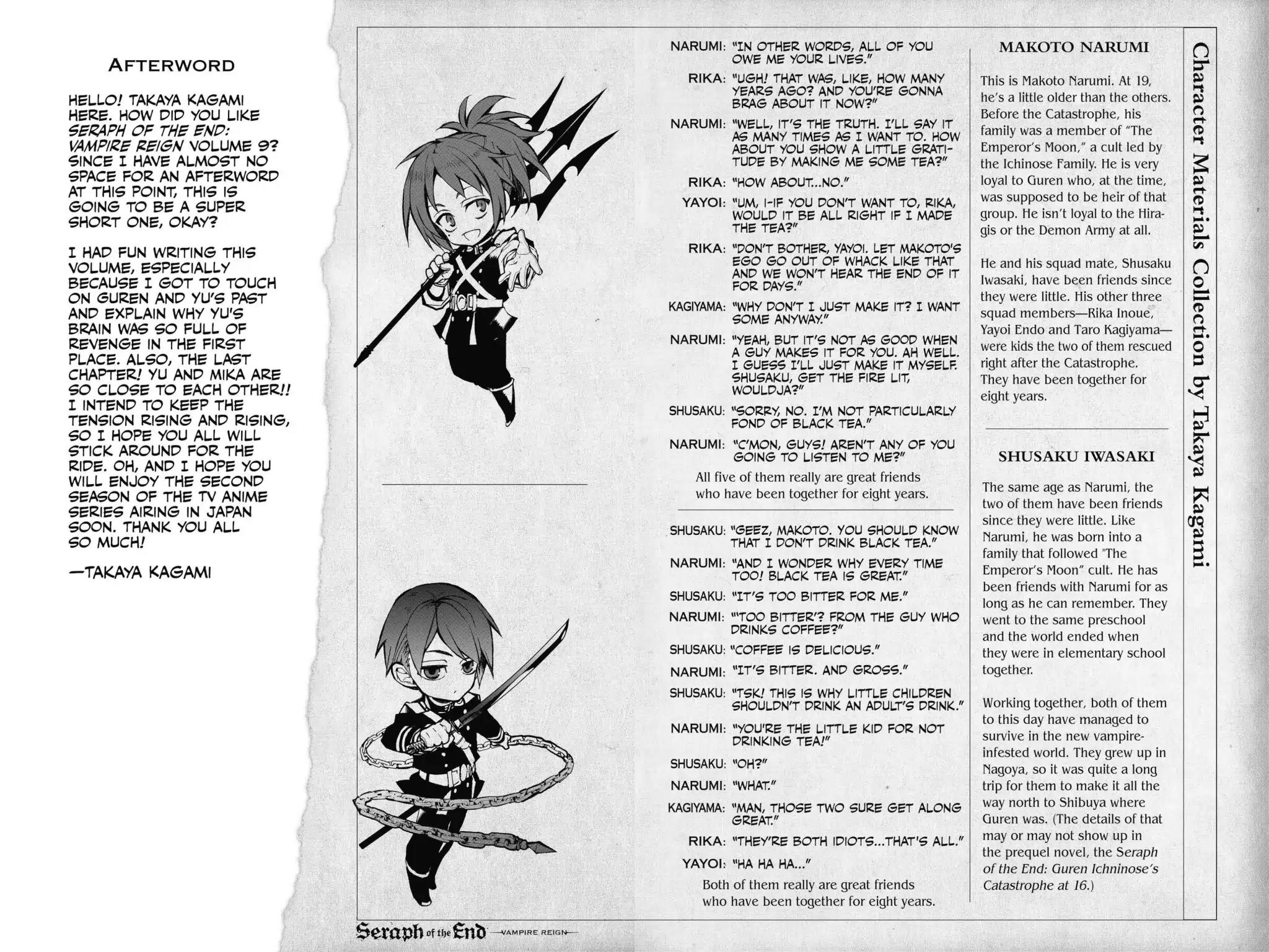 Seraph of the End Chapter 34.5 page 28 - Vol.9 Bonus Chapter: Yu and Guren