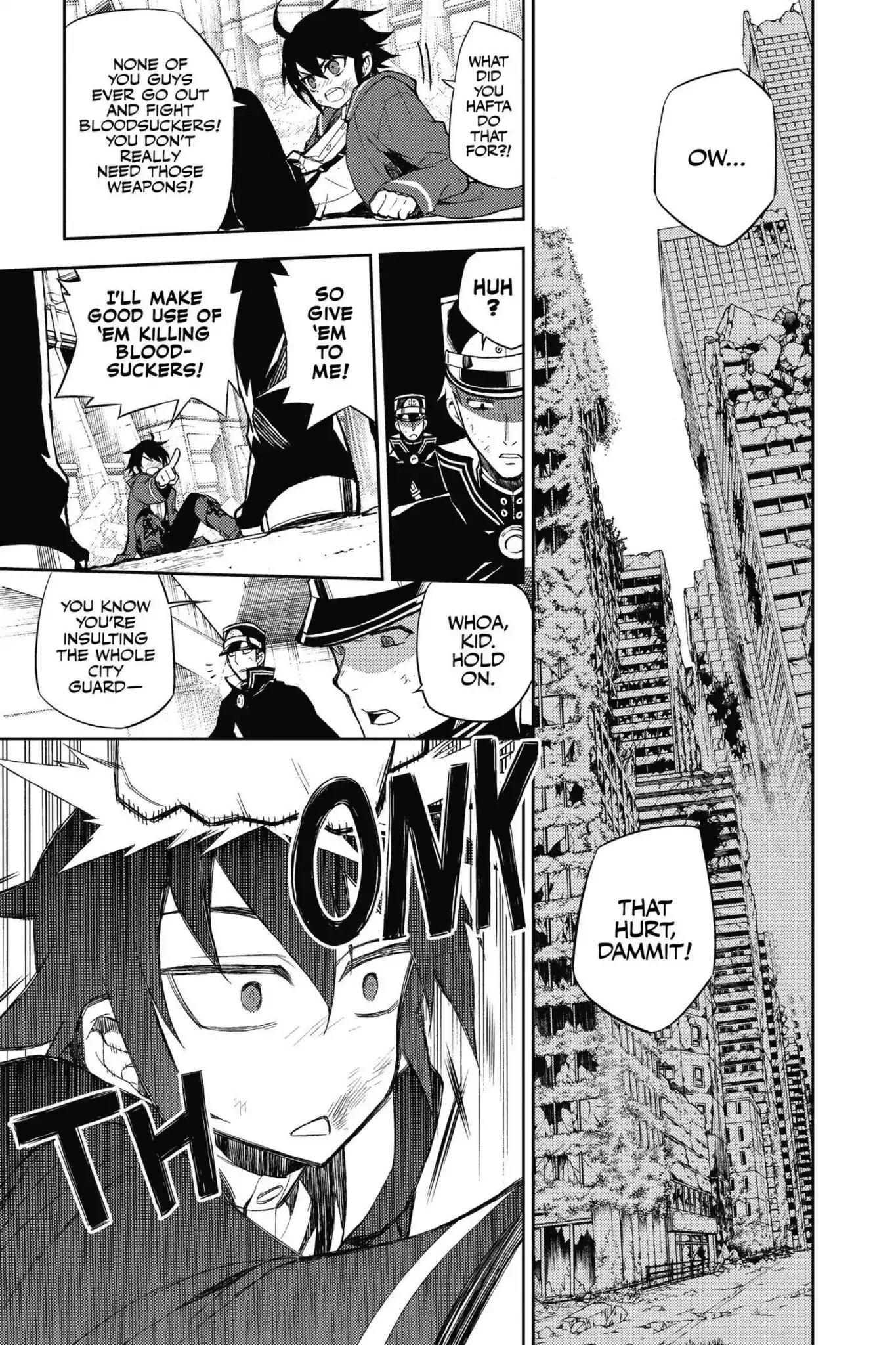 Seraph of the End Chapter 34.5 page 7 - Vol.9 Bonus Chapter: Yu and Guren