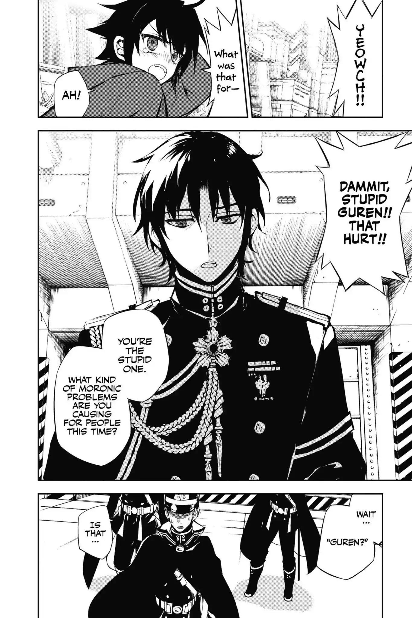 Seraph of the End Chapter 34.5 page 8 - Vol.9 Bonus Chapter: Yu and Guren