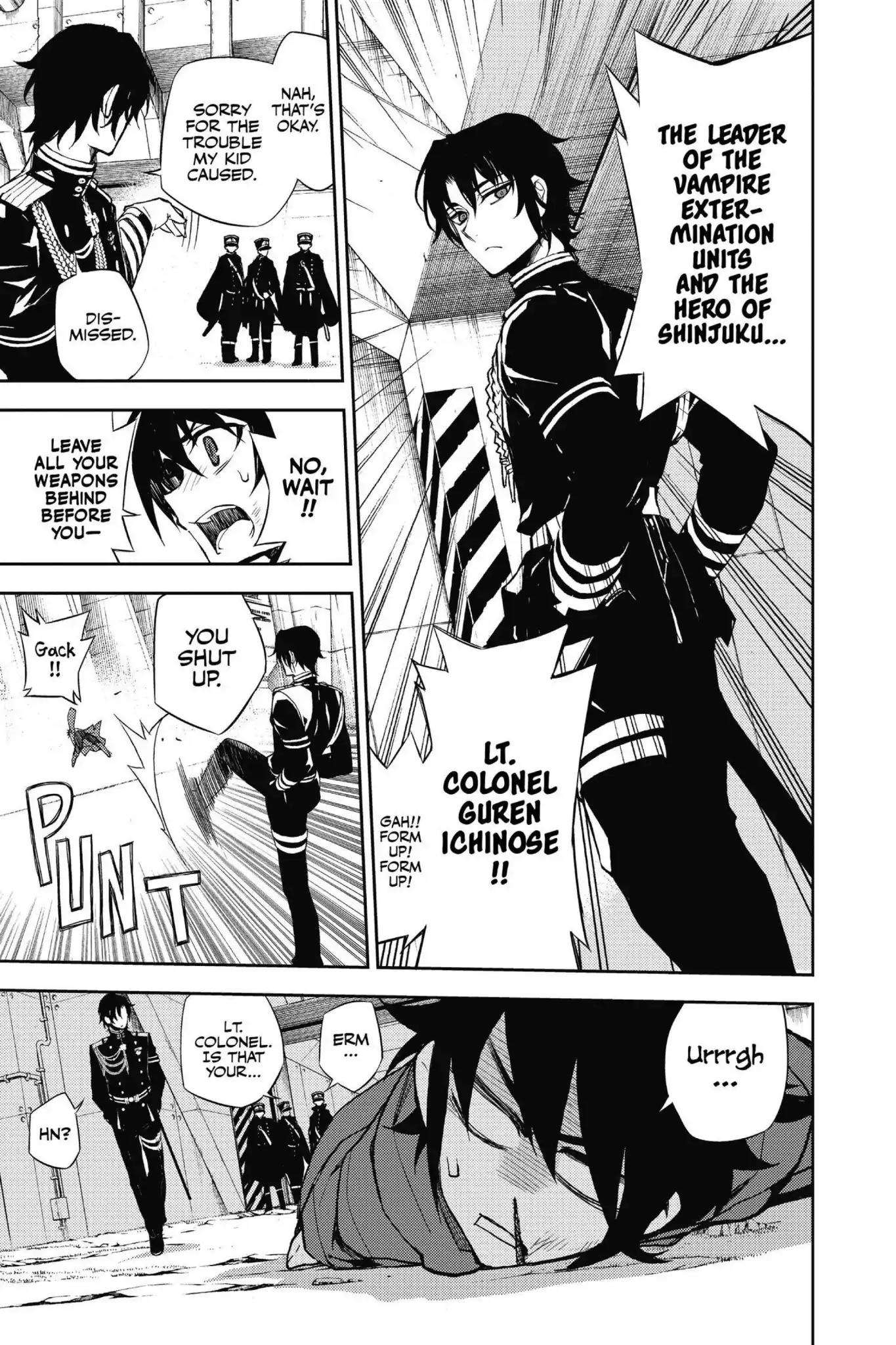 Seraph of the End Chapter 34.5 page 9 - Vol.9 Bonus Chapter: Yu and Guren