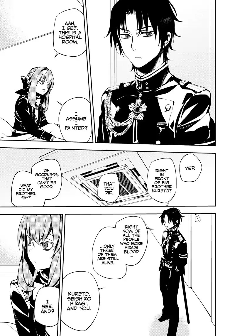 Seraph of the End Chapter 72 page 15 - Chapter 72: Hiragi In A Cage
