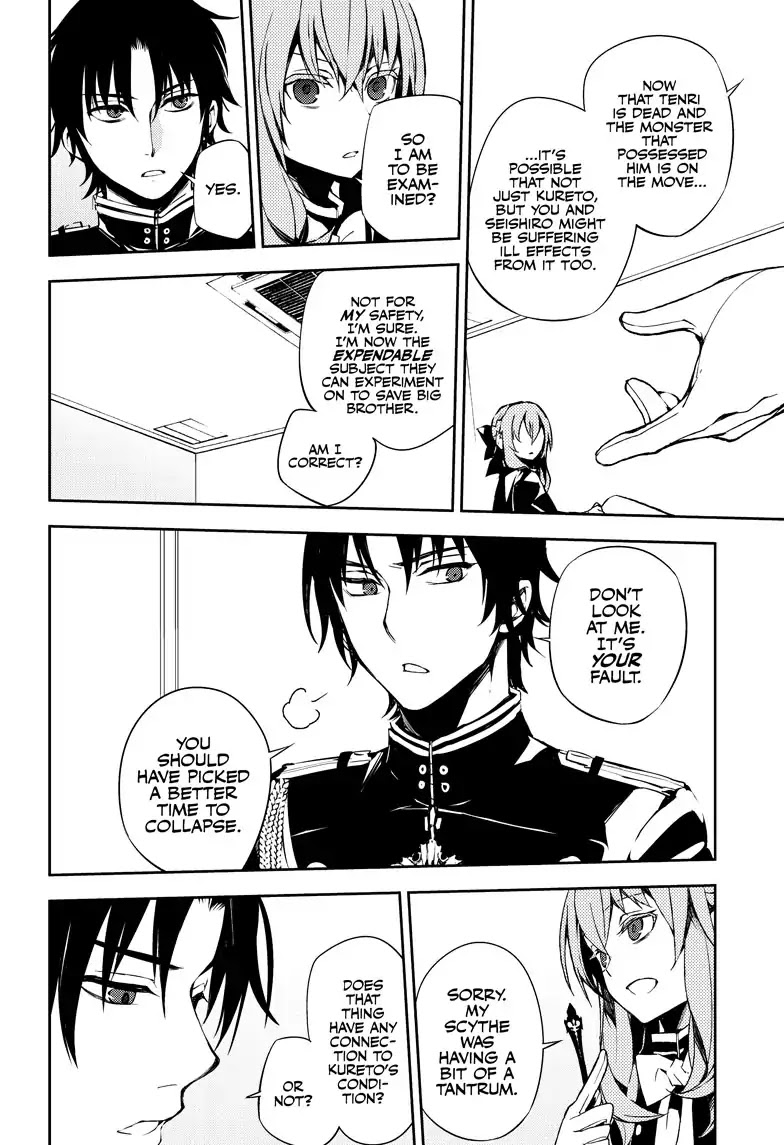 Seraph of the End Chapter 72 page 16 - Chapter 72: Hiragi In A Cage