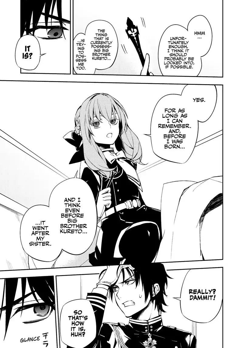 Seraph of the End Chapter 72 page 17 - Chapter 72: Hiragi In A Cage