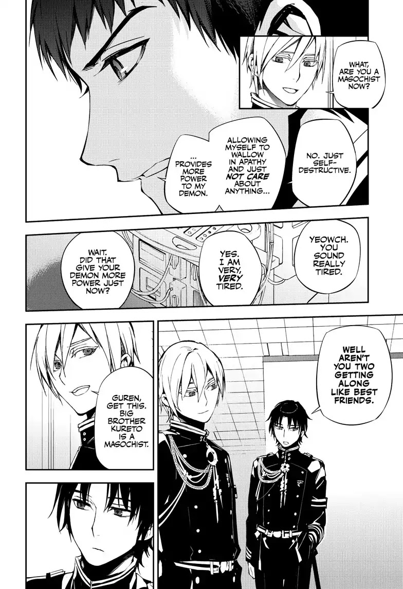 Seraph of the End Chapter 72 page 24 - Chapter 72: Hiragi In A Cage