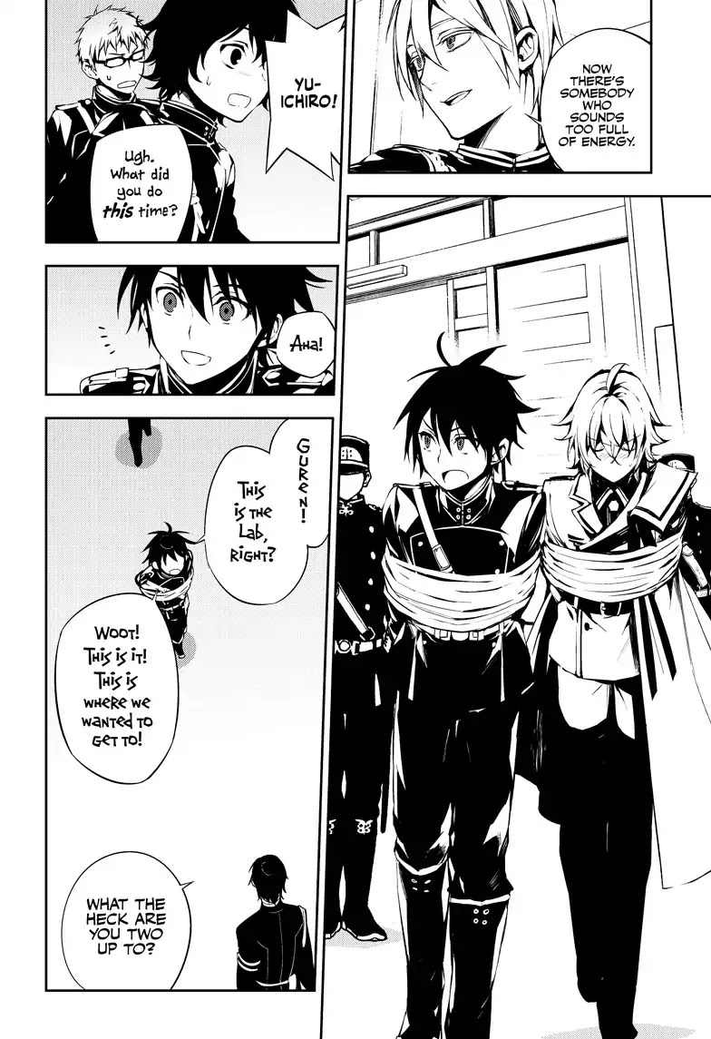 Seraph of the End Chapter 72 page 28 - Chapter 72: Hiragi In A Cage