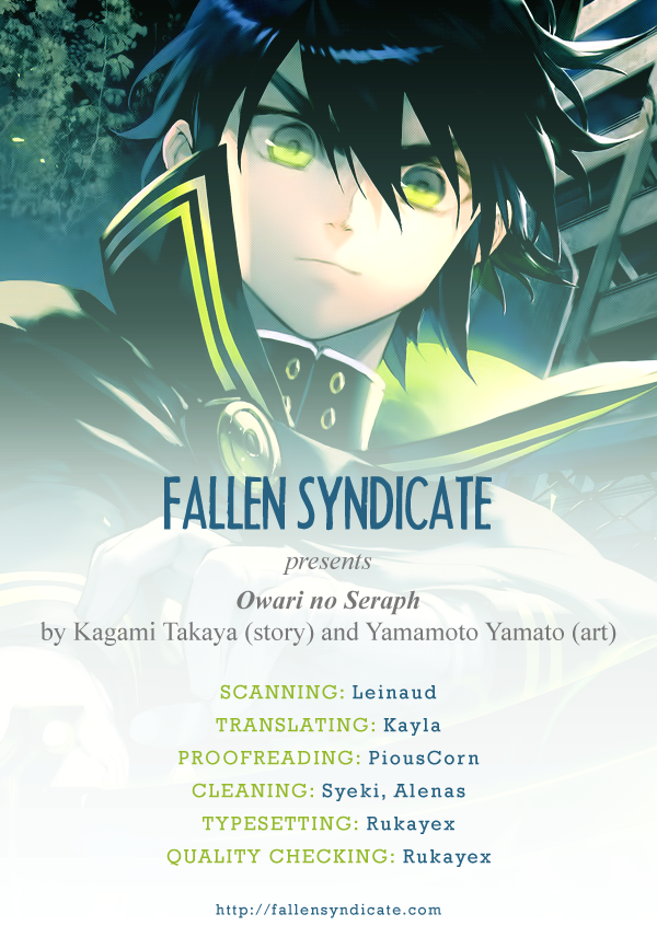 Seraph of the End Chapter 9 page 1 - Chapter 9: The Destruction Begins