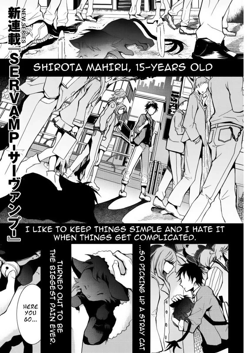 Servamp Chapter 1 page 2 - Chapter 1