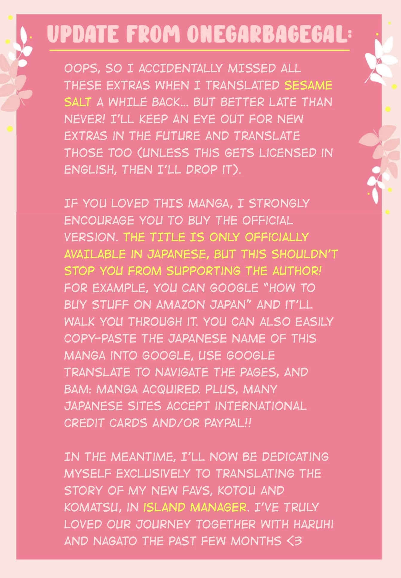 Sesame Salt and Pudding Chapter 18.9 page 48 - Chapter 18.9: Extras 2