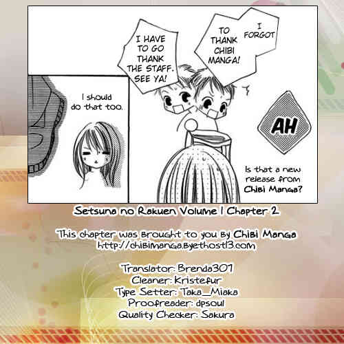 Setsuna no Rakuen Chapter 2 page 1 - Chapter 2: Setsuna no Rakuen - The Second story