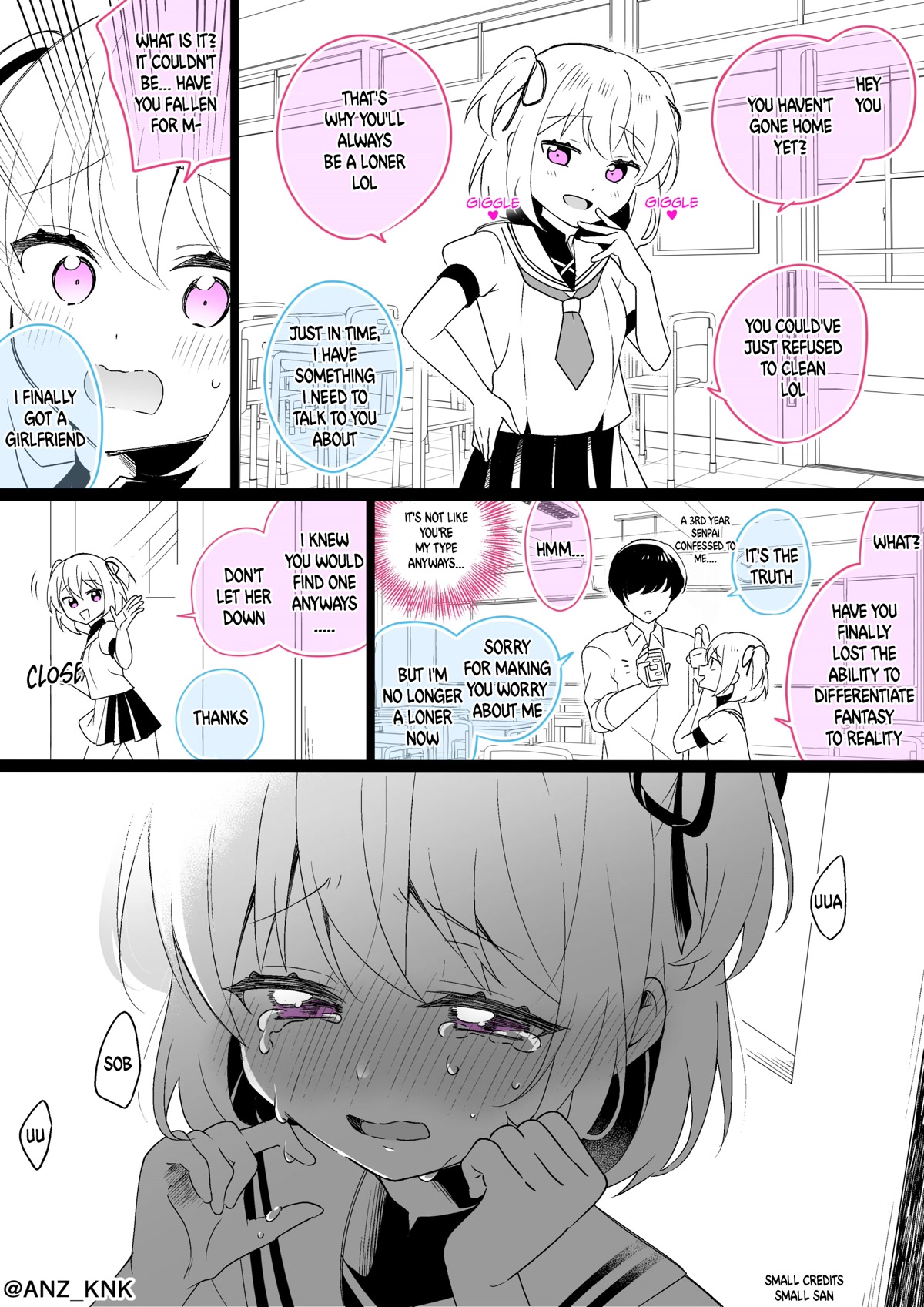 Setting Things Straight With Brats Chapter 3.2 page 1 - Chapter 3.2: Brat Lost Because Otaku Kun Got A Girlfriend