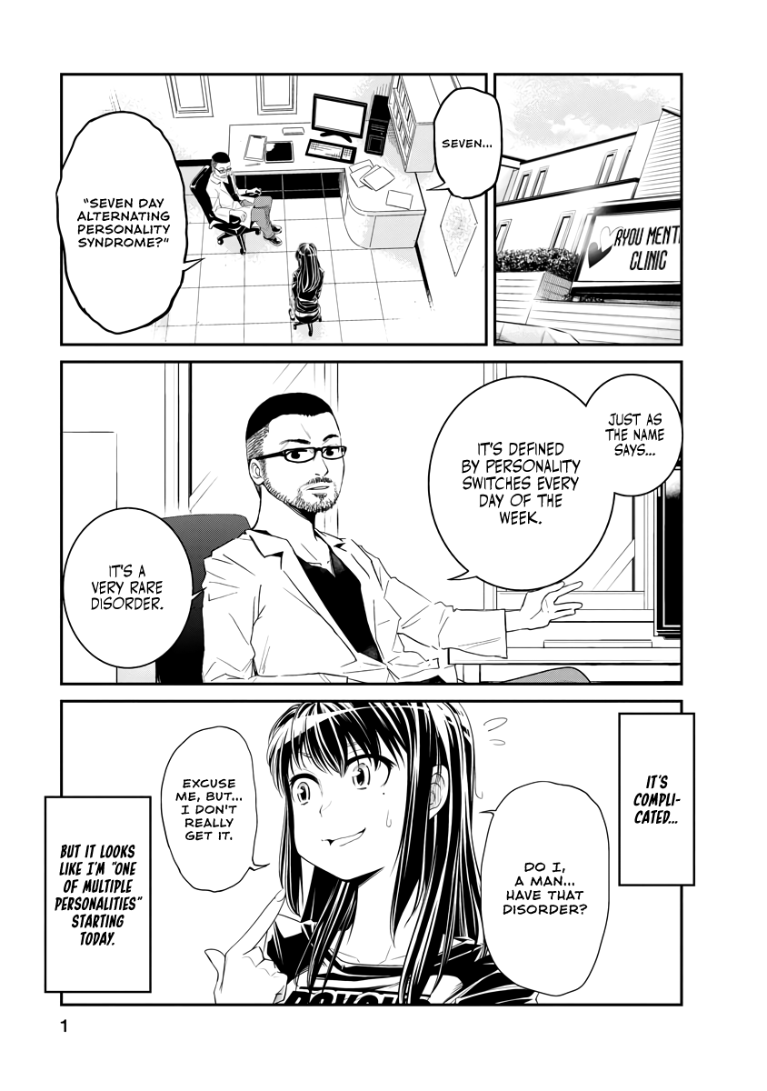 Seven Day Alternating Personality Syndrome Chapter 1 page 1 - Chapter 1: Awakening