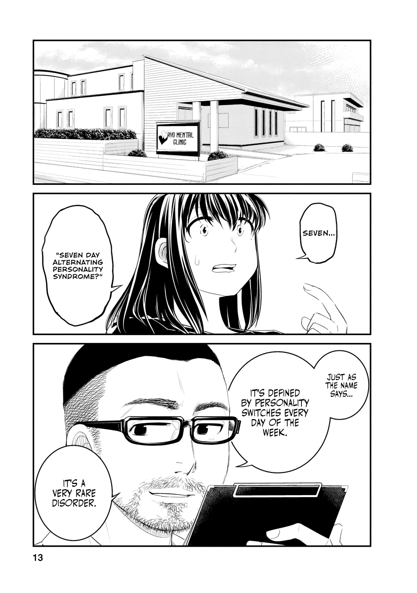 Seven Day Alternating Personality Syndrome Chapter 1 page 13 - Chapter 1: Awakening