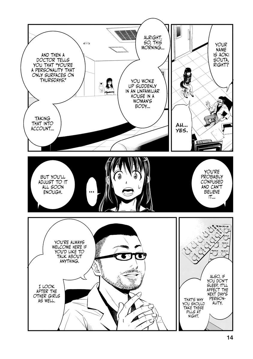 Seven Day Alternating Personality Syndrome Chapter 1 page 14 - Chapter 1: Awakening