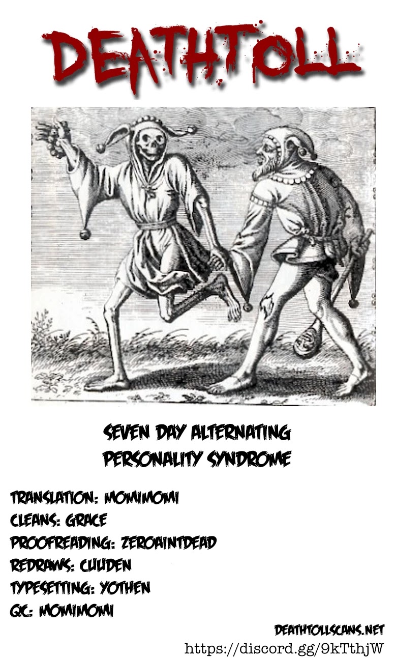 Seven Day Alternating Personality Syndrome Chapter 6 page 37 - Chapter 6: The fire extinguisher that fell from the sky