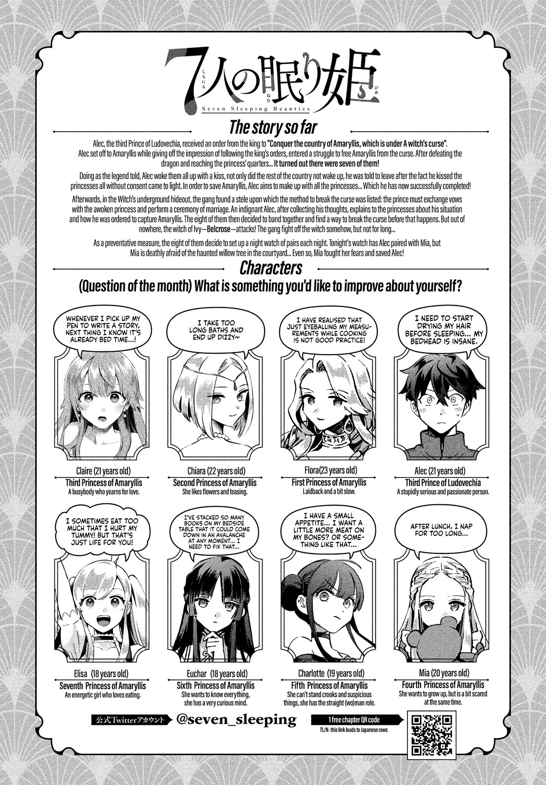 Seven Sleeping Beauties Chapter 55 page 1 - Chapter 55: My Respect for Your Bravery