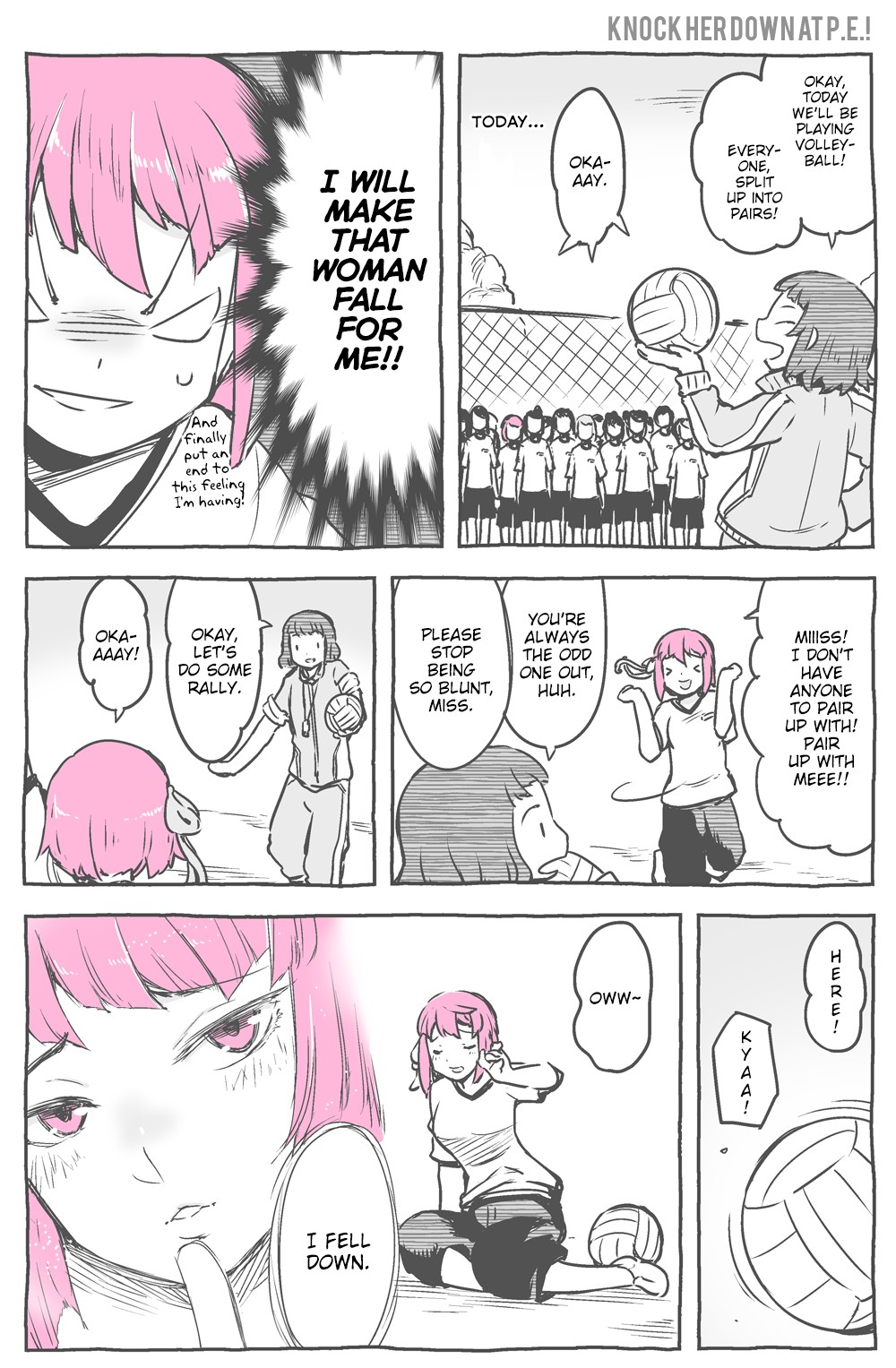 Sexy in Pink Chapter 4 page 1 - Chapter 4: Knock Her Down at P.E