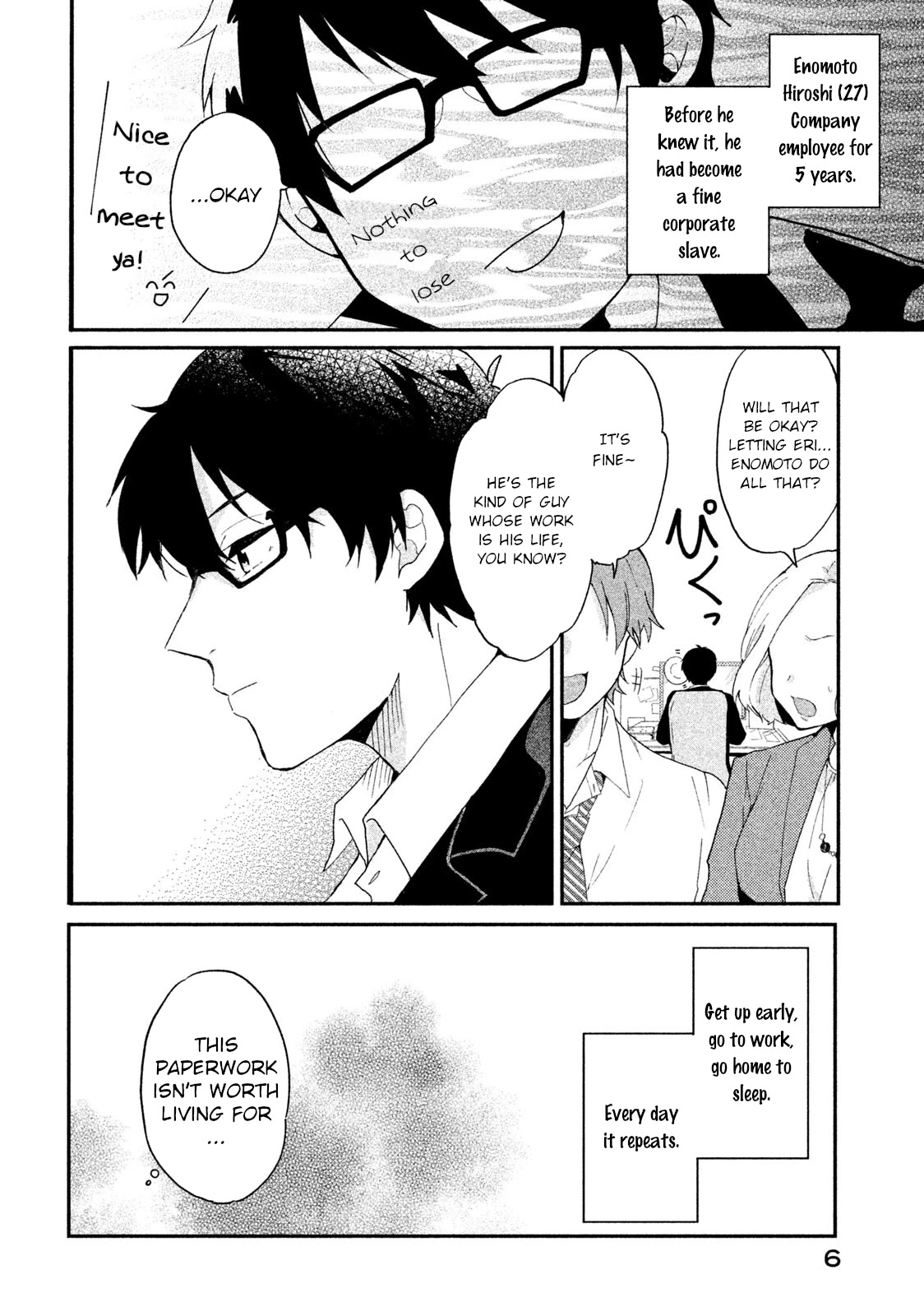 Shachiku to Gal ga Irekawarimashite Chapter 1 page 6 - Chapter 1: Only work, every day