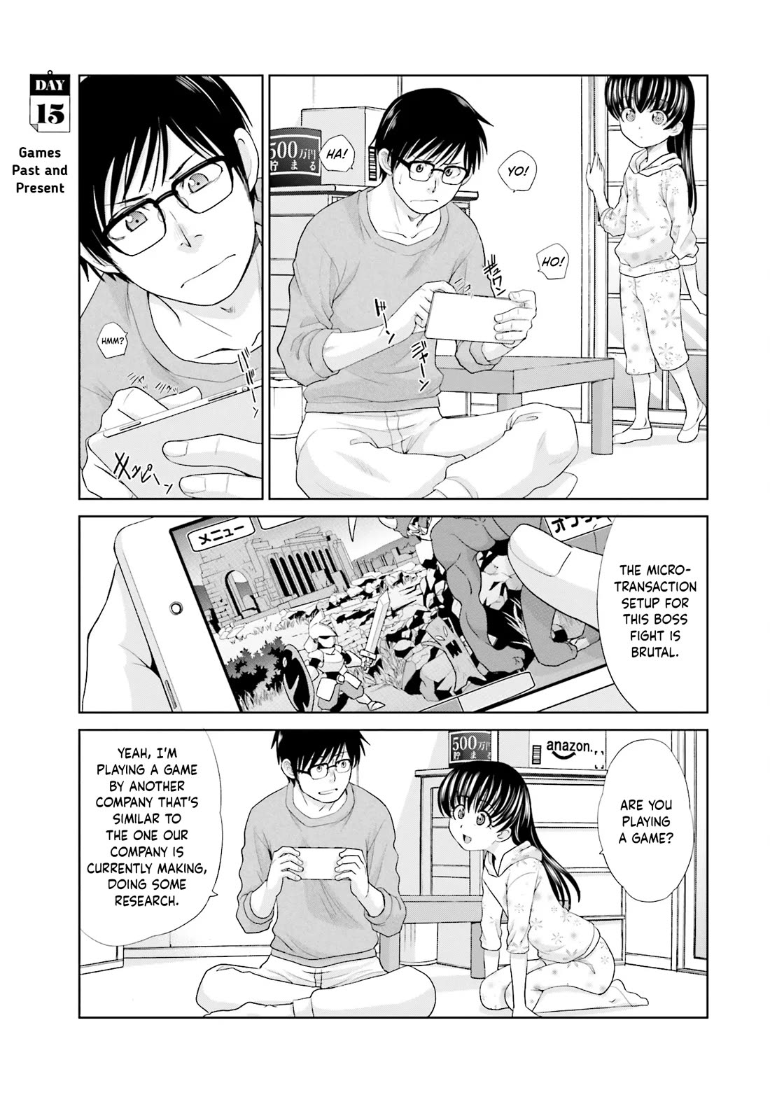 Shachiku to shoujo no 1800-nichi Chapter 15 page 1 - Chapter 15: Games Past and Present