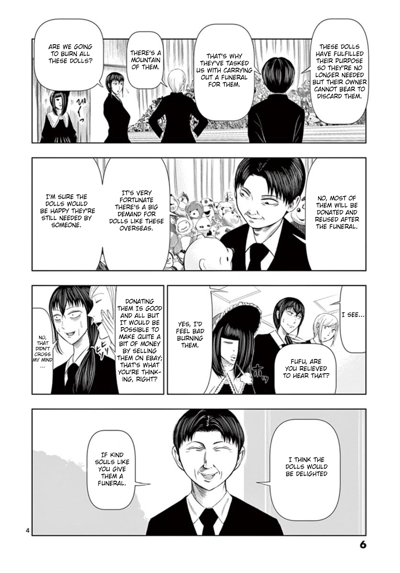 Shady Part-Time Jobs: No Escape Chapter 13 page 4 - Chapter 13: Doll Memorial Service ①