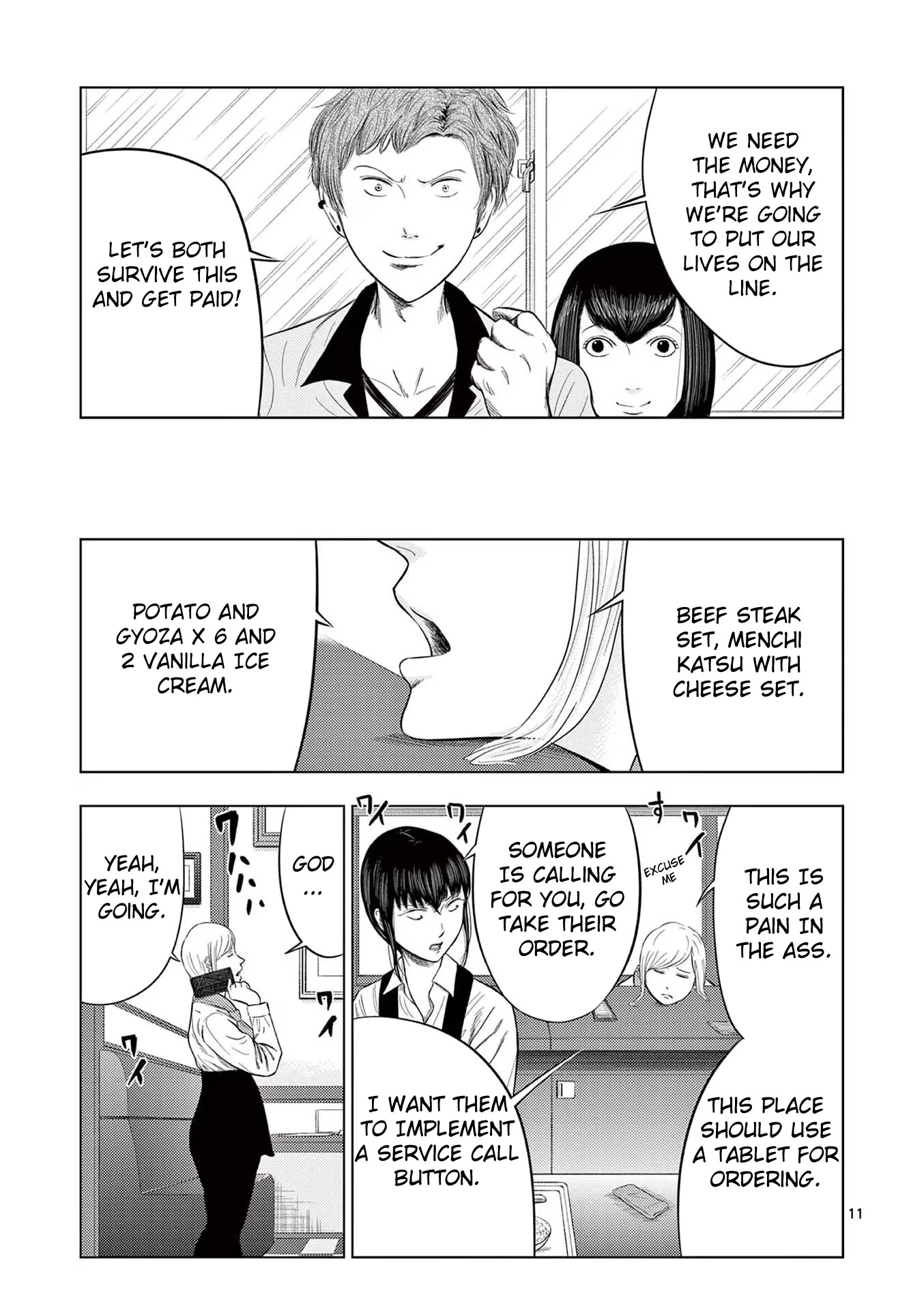 Shady Part-Time Jobs: No Escape Chapter 40 page 11 - Chapter 40: Family Restaurant Clerk ①