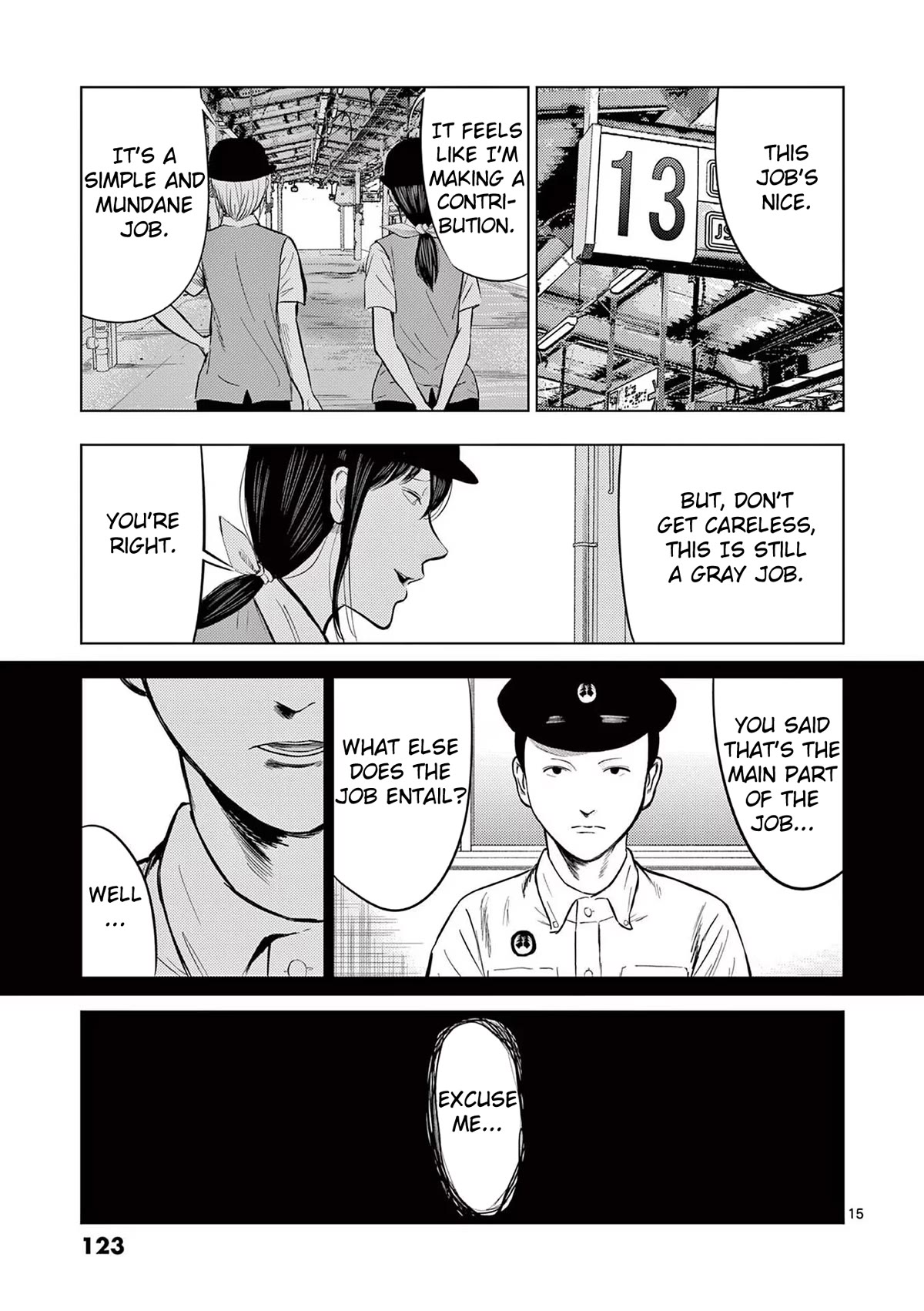 Shady Part-Time Jobs: No Escape Chapter 54 page 15 - Chapter 54: Train Station Staff ①