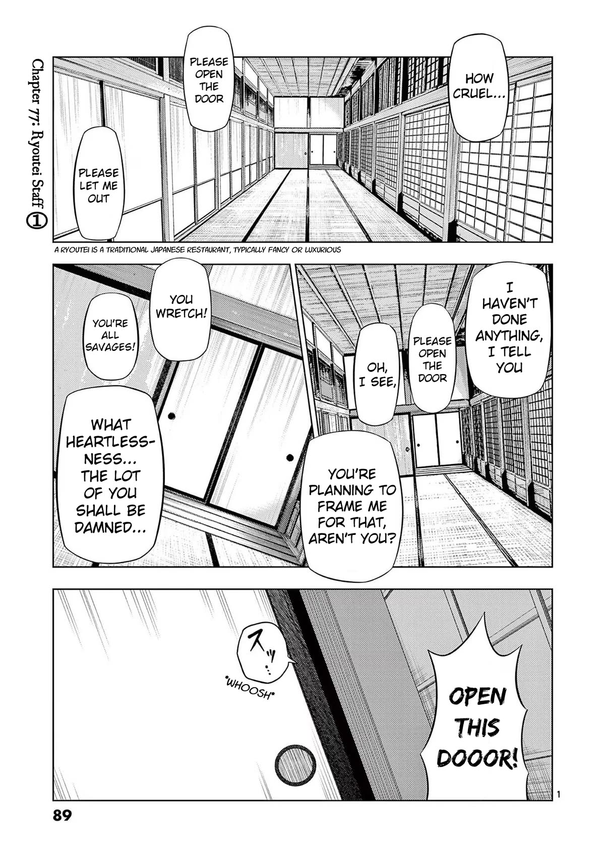 Shady Part-Time Jobs: No Escape Chapter 77 page 1 - Chapter 77: Ryoutei Staff ①