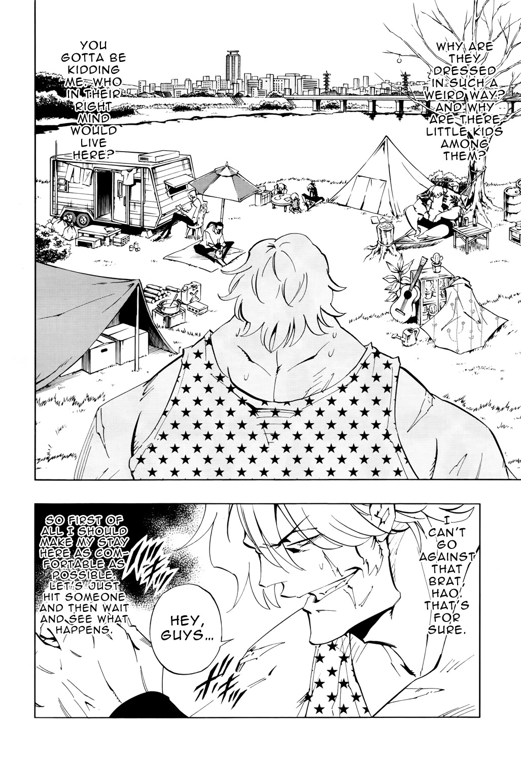 Shaman King 0 Chapter 5 page 7 - Chapter 5: Matagawa Under the Bridge & Gag of New York