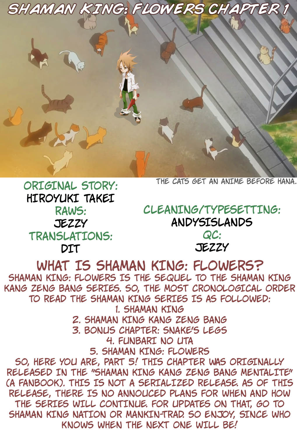 Shaman King: Flowers Chapter 0.1 page 1 - Chapter 0.1: Hana's Epoch