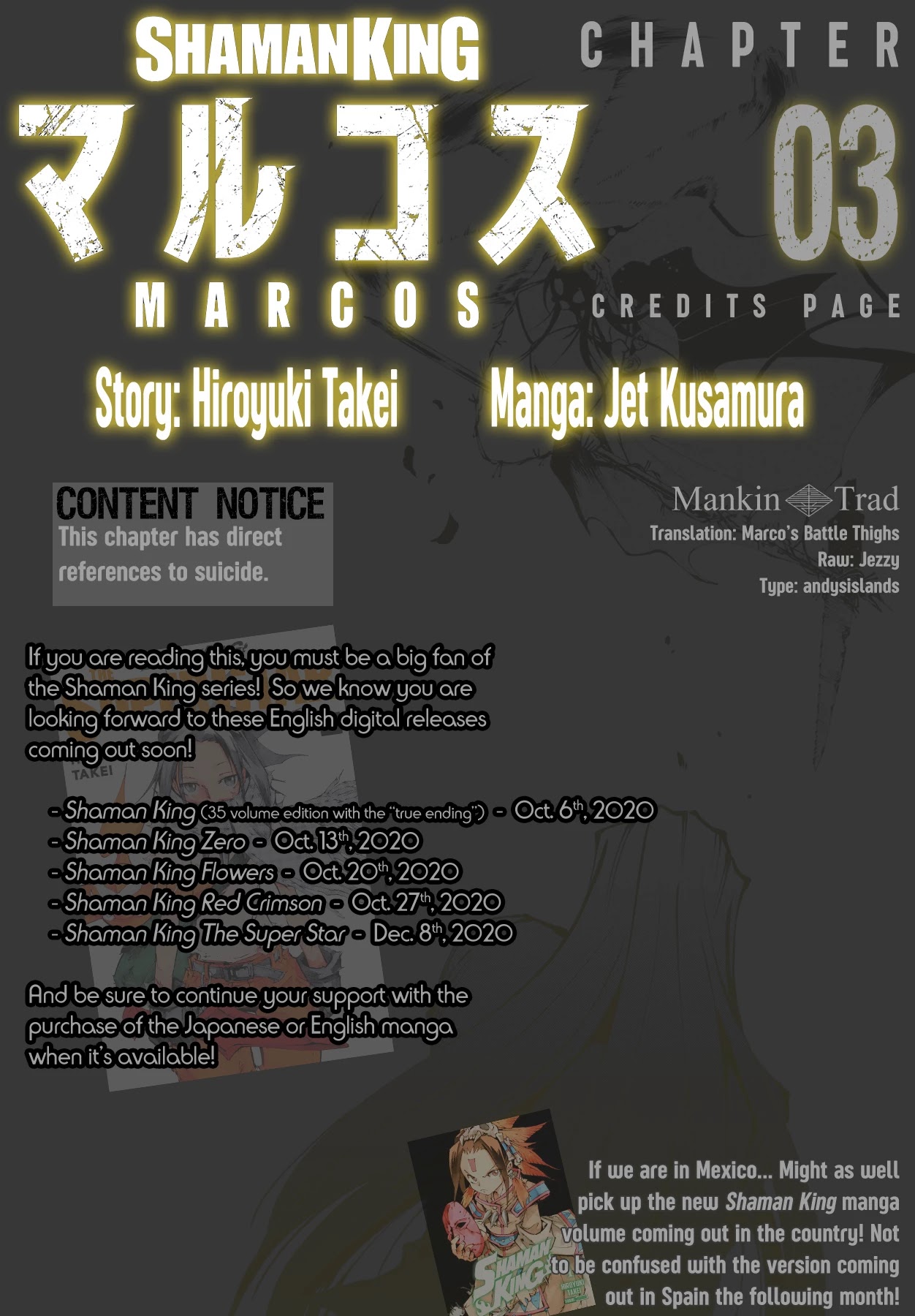 Shaman King: Marcos Chapter 3 page 1 - Chapter 3: Chance Encounters