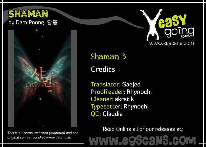 Shaman Chapter 3 page 1 - Chapter 3