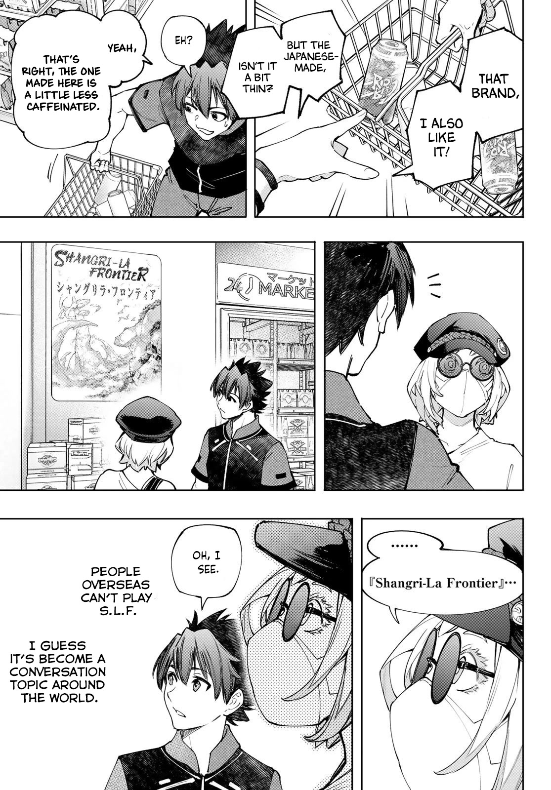Shangri-La Frontier ~ Kusoge Hunter, Kamige ni Idoman to su~ Chapter 118 page 4 - Chapter 118: The Domestic Energy Drink that the Half-Naked Man Drinks is Thin
