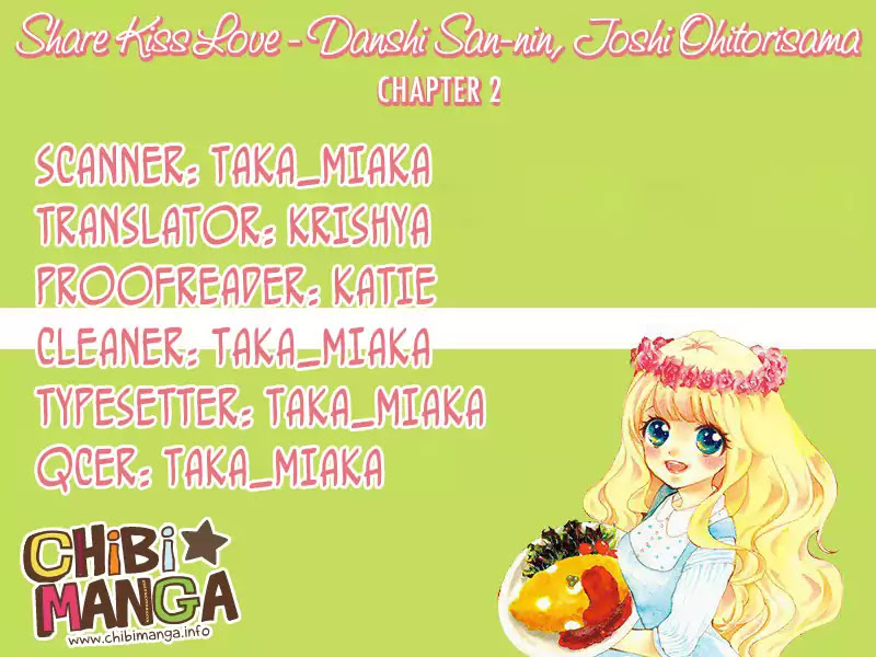 Share Kiss Love - Danshi San-nin, Joshi Ohitorisama Chapter 2 page 1 - Chapter 2