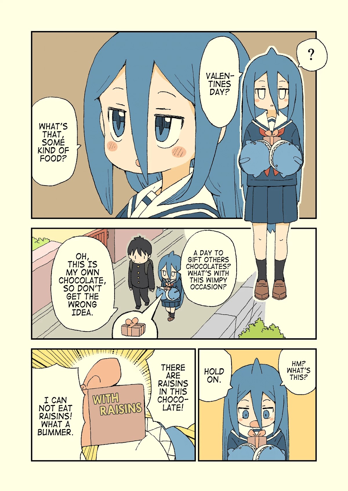 Shark Girl Chapter 10.5 page 1 - Chapter 10.5: Valentines Twitter Special