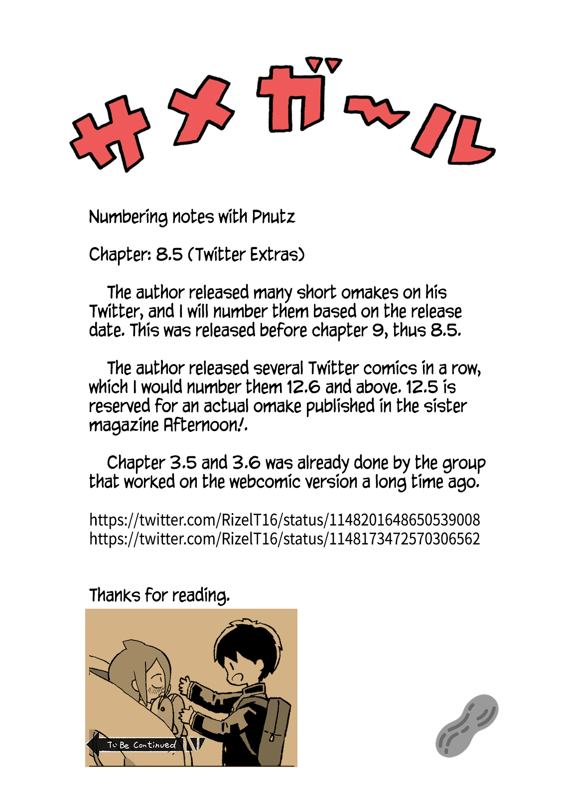 Shark Girl Chapter 8.5 page 5 - Chapter 8.5: Twitter Extras