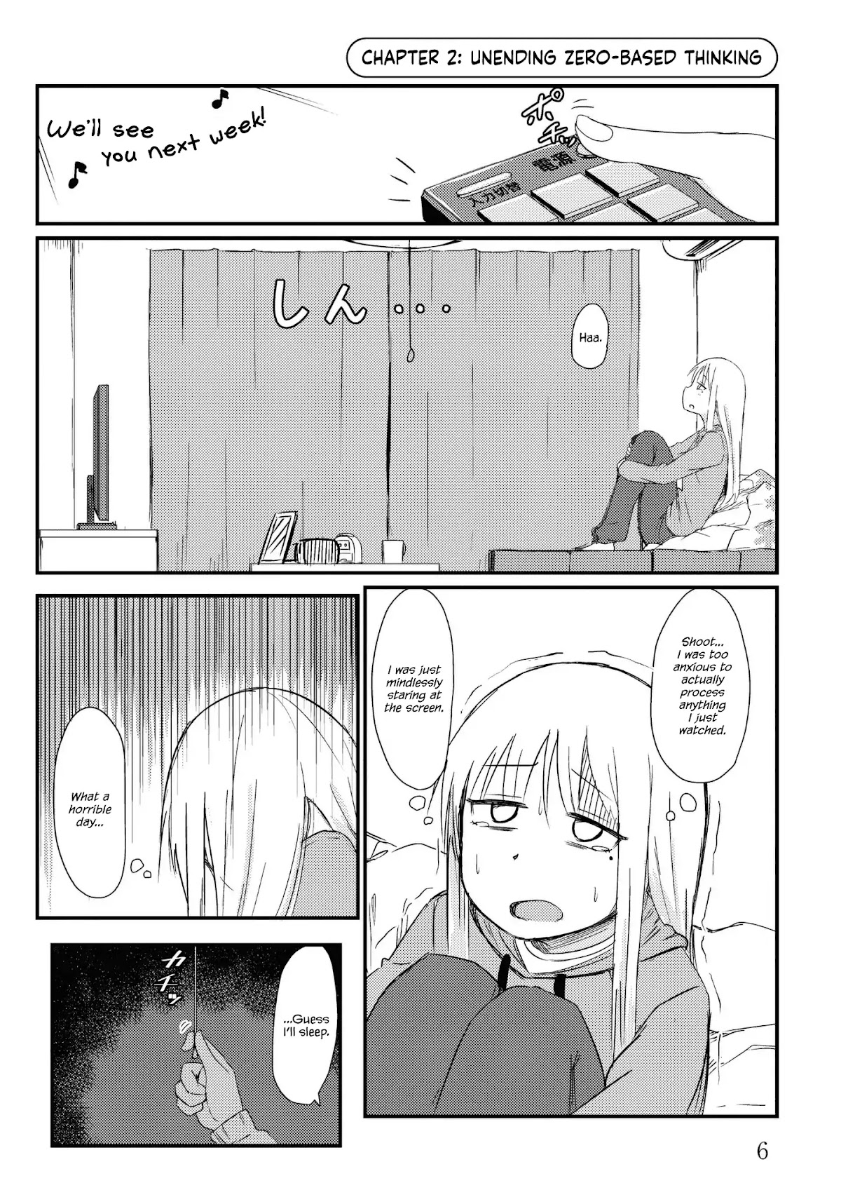 She Doesn't Know Why She Lives Chapter 2 page 1 - Chapter 2: Unending Zero-Based Thinking
