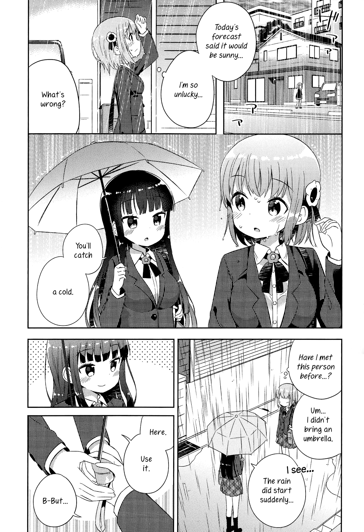 She Gets Girls Everyday. Chapter 4 page 1 - Chapter 4: Rainy Day, Sharing An Umbrella.