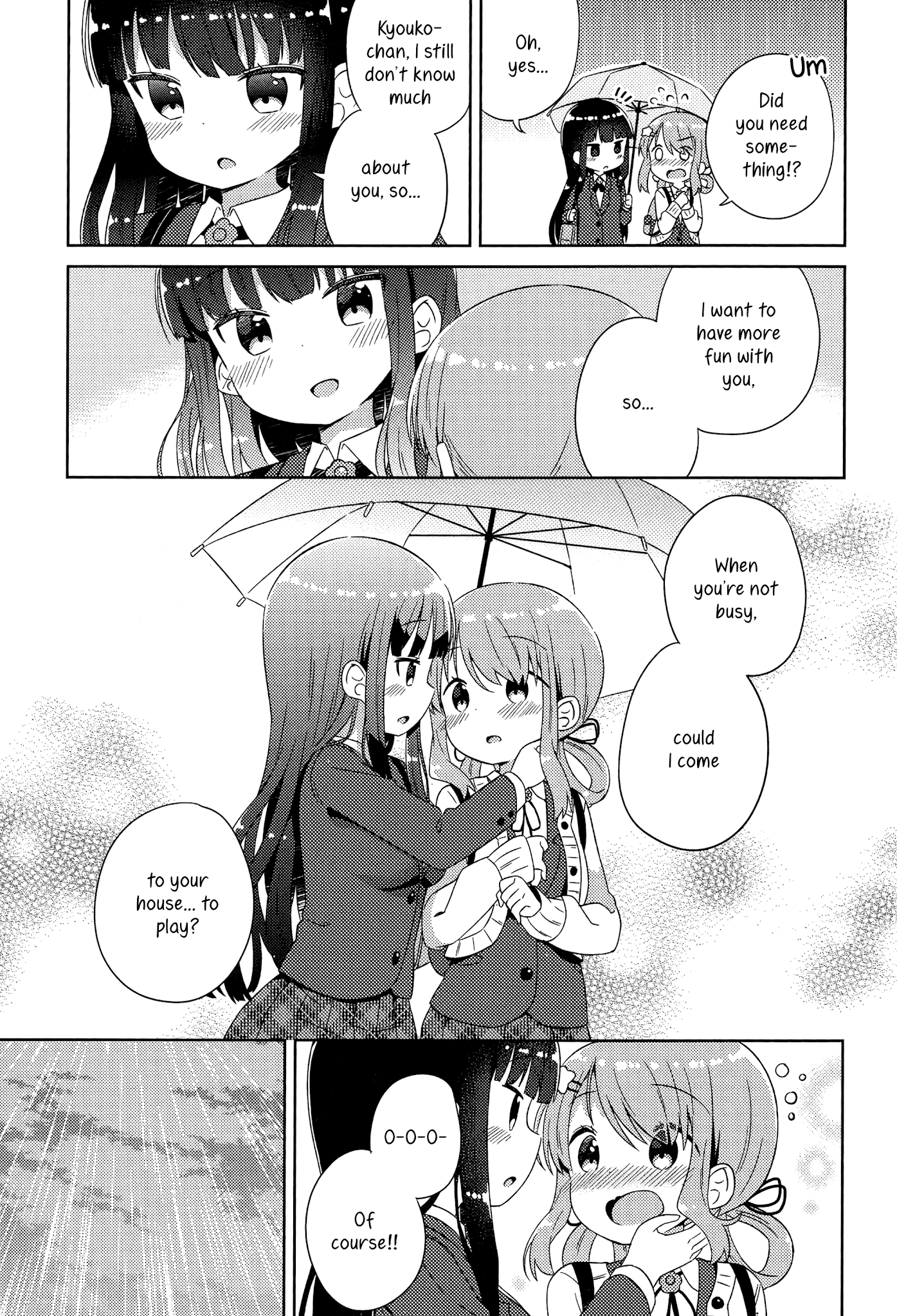 She Gets Girls Everyday. Chapter 4 page 15 - Chapter 4: Rainy Day, Sharing An Umbrella.