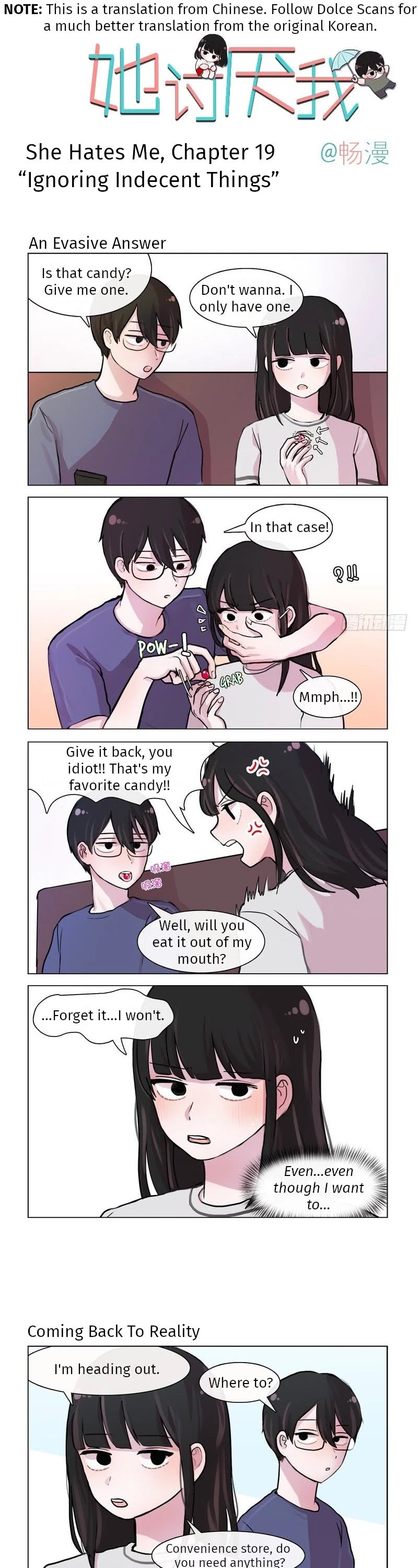 She Hates Me Chapter 19 page 1 - Chapter 19: Ignoring Indecent Things