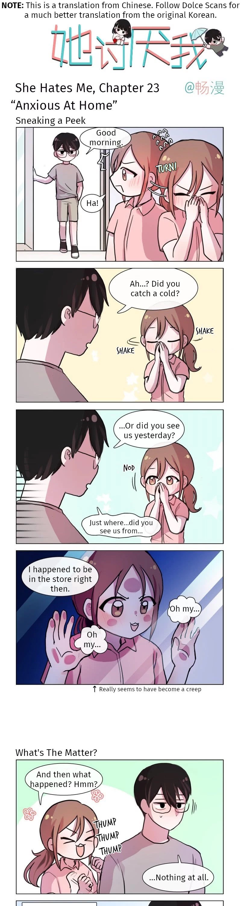 She Hates Me Chapter 23 page 1 - Chapter 23: Anxious At Home