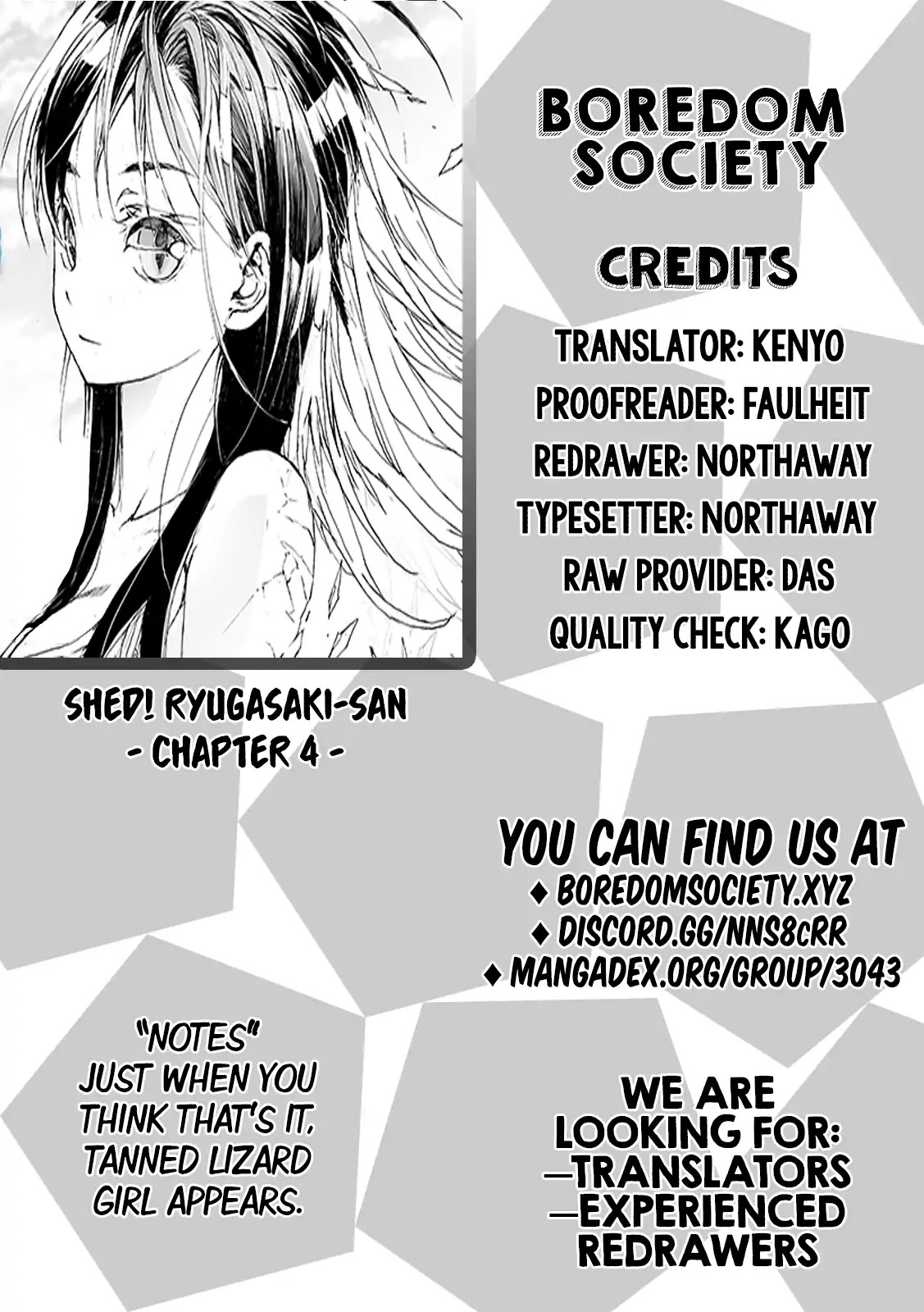 Shed! Ryugasaki-San Chapter 4 page 4 - Chapter 4