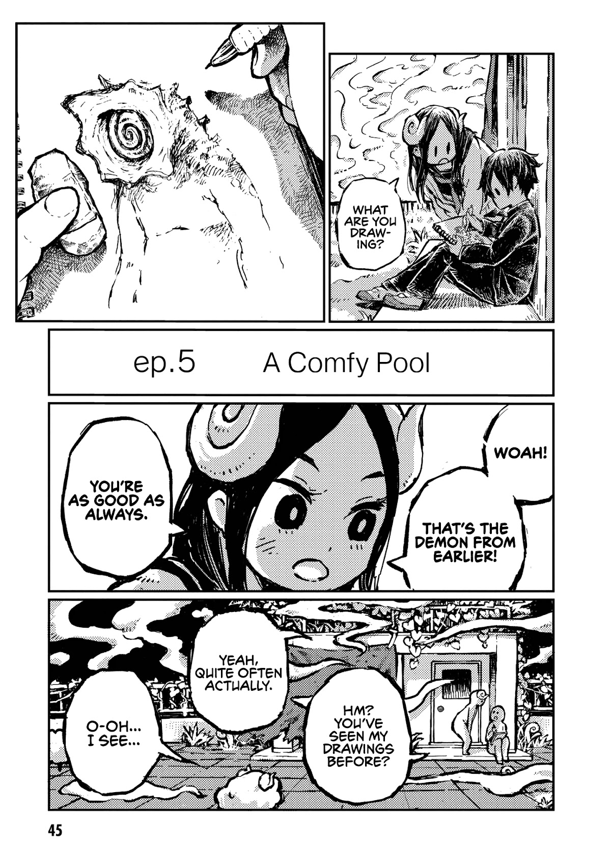 Sheeply Horned Witch Romi Chapter 5 page 1 - Chapter 5: A Comfy Pool